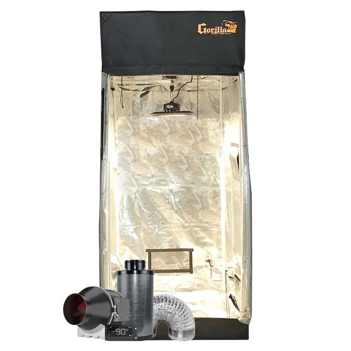Gorilla Grow Tent 3' x 3' 150 Watt UFO LED Grow Tent Kit With Automated Ventilation Package