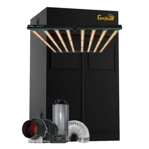 Gorilla Grow Tent 4' x 4' Growers Choice ROI-E720 LED Grow Tent Kit With Automated Ventilation Package