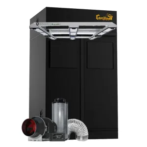 Gorilla Grow Tent 5' x 5' Scynce LED Raging Kush 2.0 650 Watt Grow Tent Kit With Automated Ventilation Package
