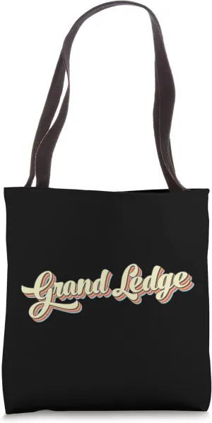 Grand Ledge TShirt Retro Art Baseball Font Vintage Tote Bag