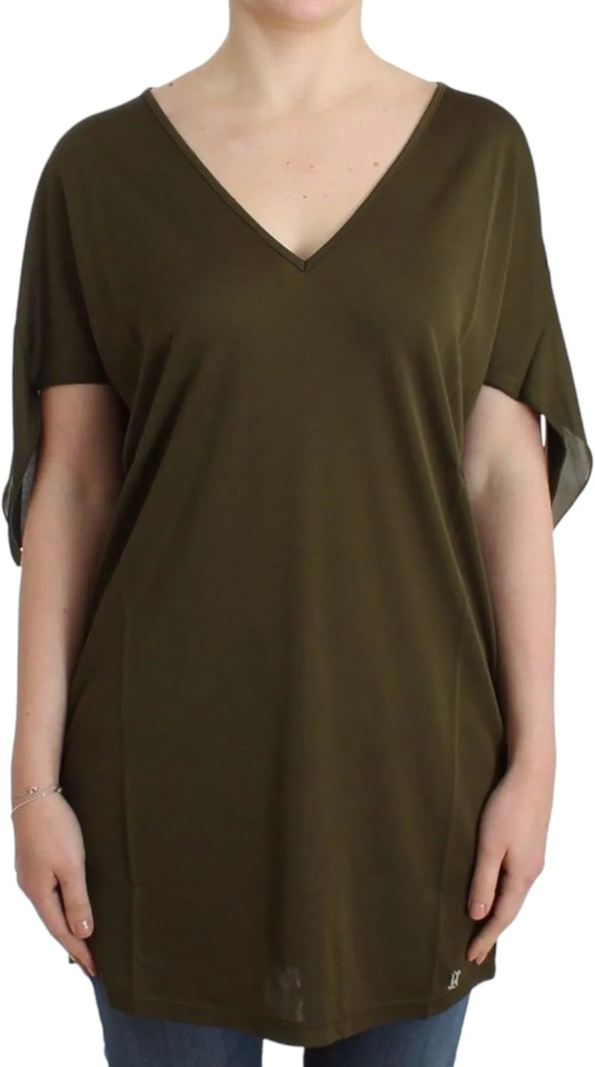 Green shortsleeved blouse top M