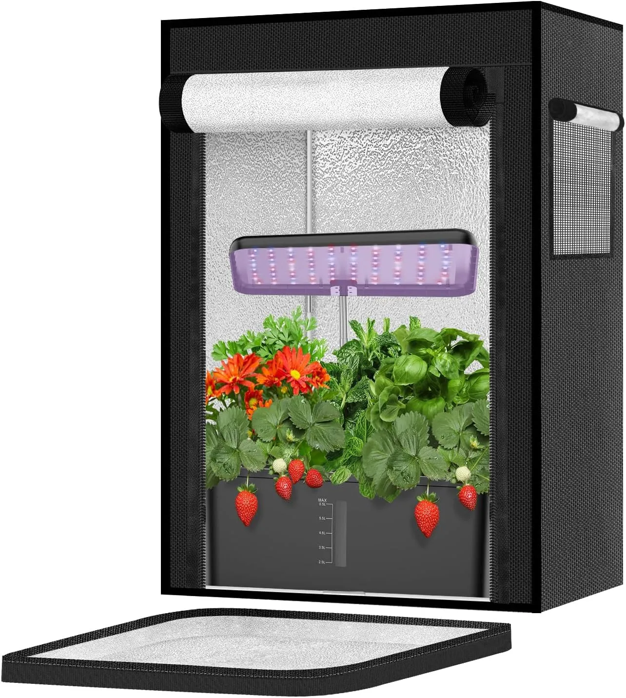 Grow Tent for Aerogarden Hydroponic Grow System,18.9''x13.7''x20.8'', Grow Machine Protective Cover,Black Indoor Hydroponic Anti-Light Complete System,High Reflective Mylar for Hydroponic Indoor Plant