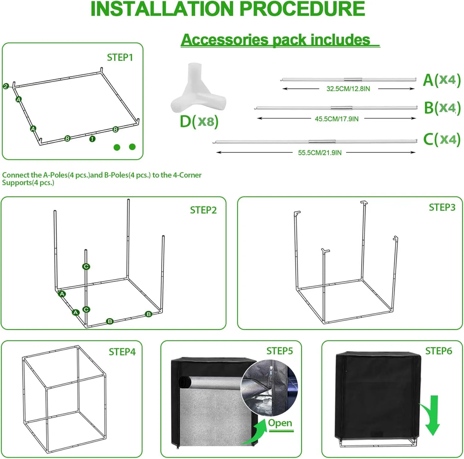 Grow Tent for Aerogarden Hydroponic Grow System,18.9''x13.7''x20.8'', Grow Machine Protective Cover,Black Indoor Hydroponic Anti-Light Complete System,High Reflective Mylar for Hydroponic Indoor Plant