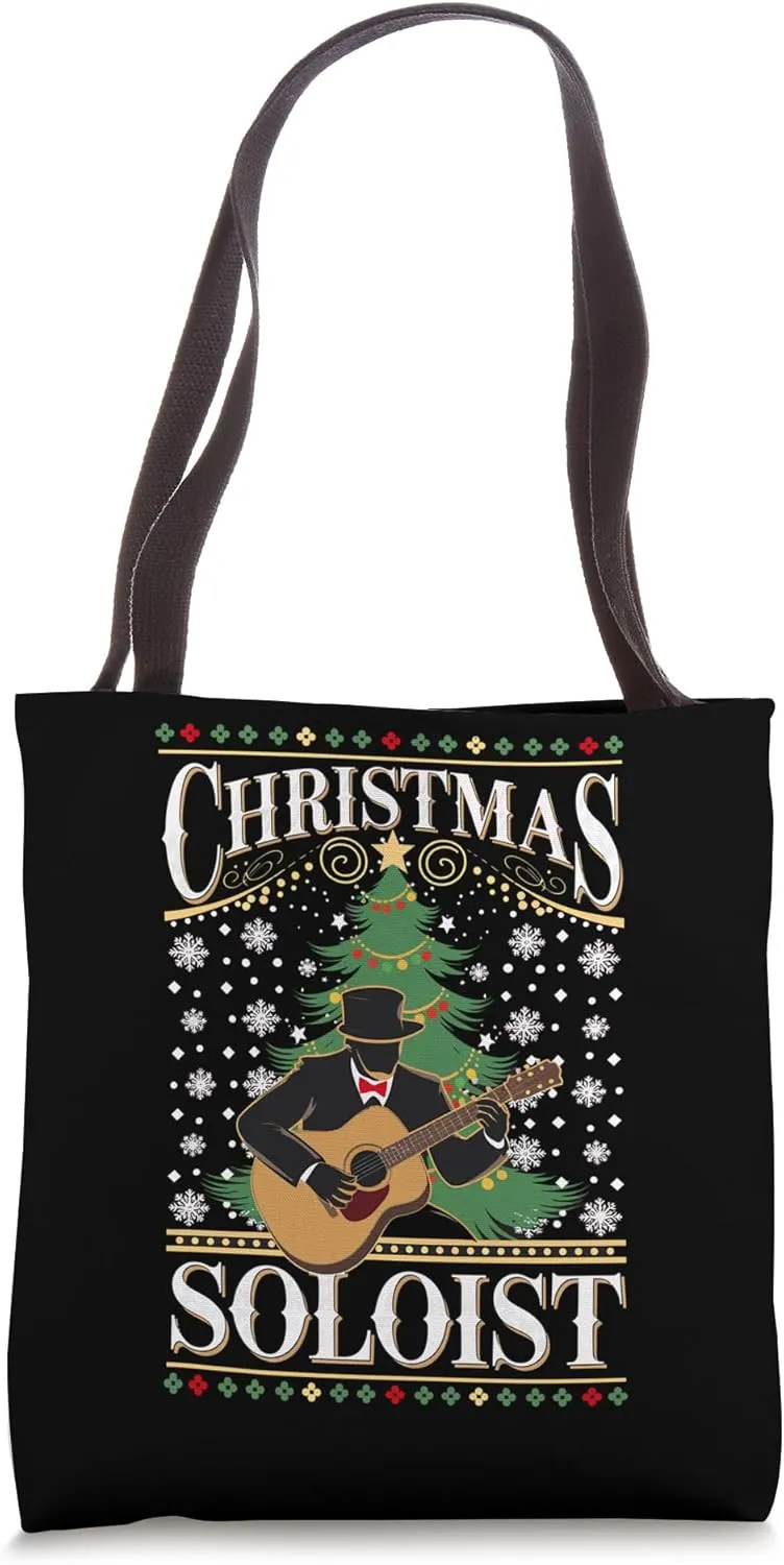 Guitar Christmas Soloist Tote Bag