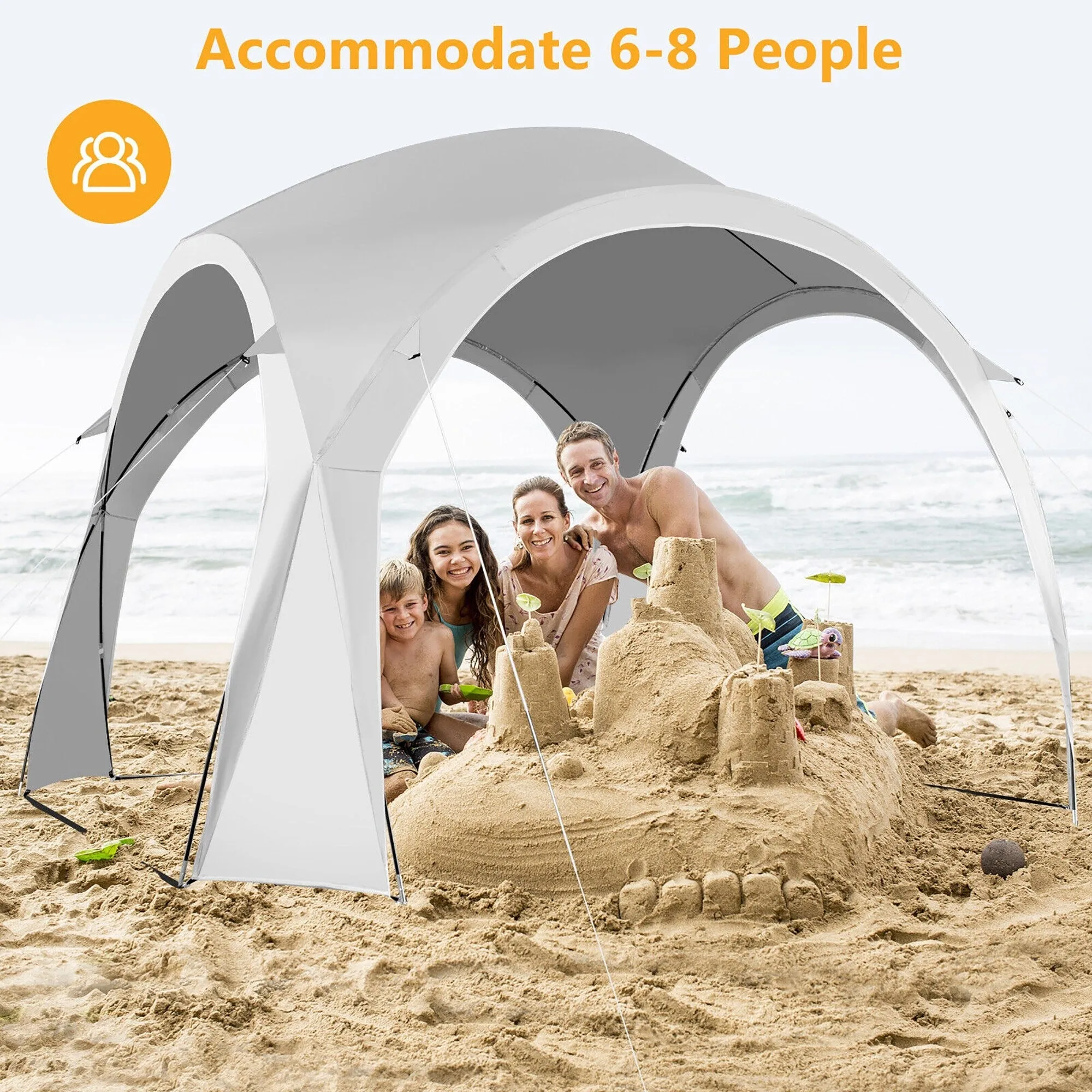 Gymax 11' x 11' Patio Sun Shade Shelter Canopy Tent Portable UPF