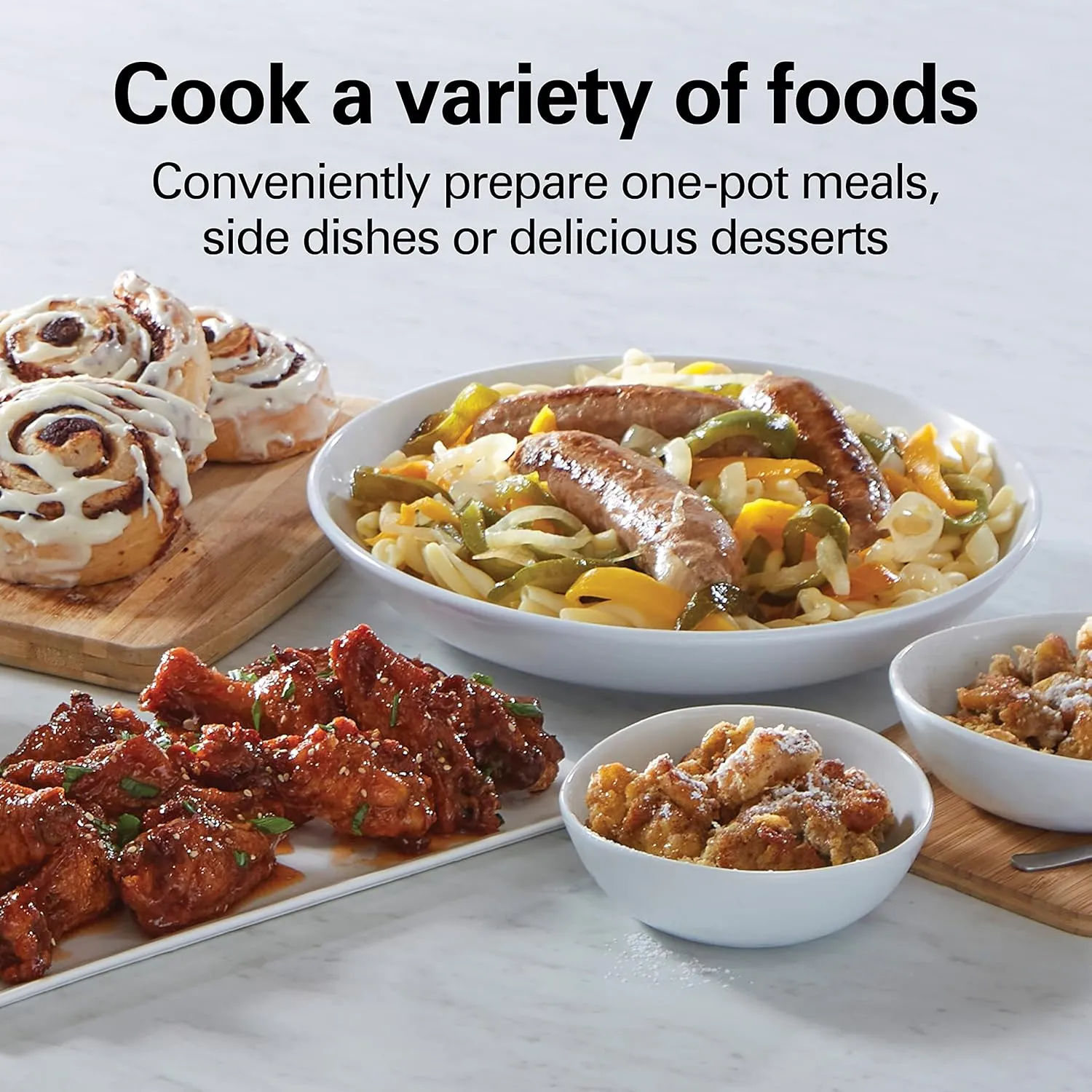 Hamilton Beach 4-Quart Slow Cooker with 3 Cooking Settings, Dishwasher-Safe Stoneware Crock & Glass Lid, Stainless Steel (33140G)
