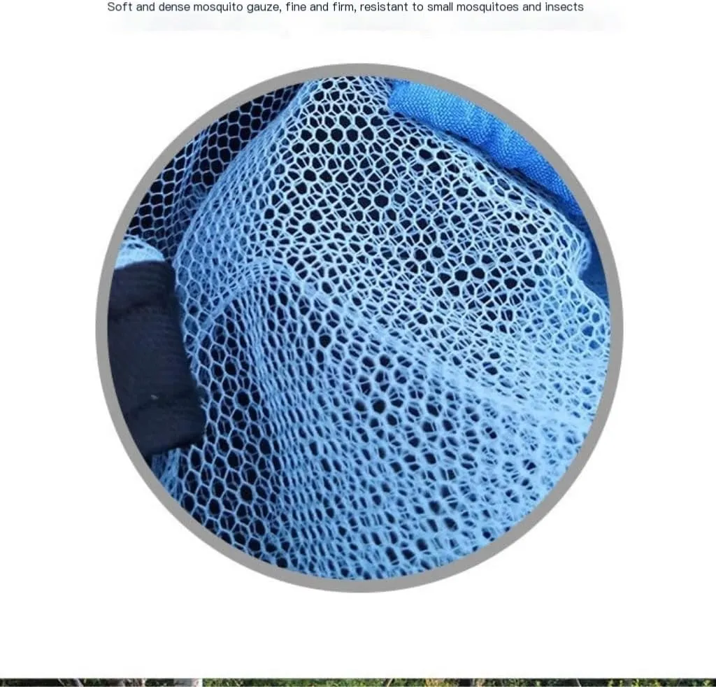 Hammocks Outdoor Fully Automatic Quick-Opening Hammock with Mosquito Net, Outdoor Nylon Cloth Camping Pole Hammock Camping Hammocks(Blue)