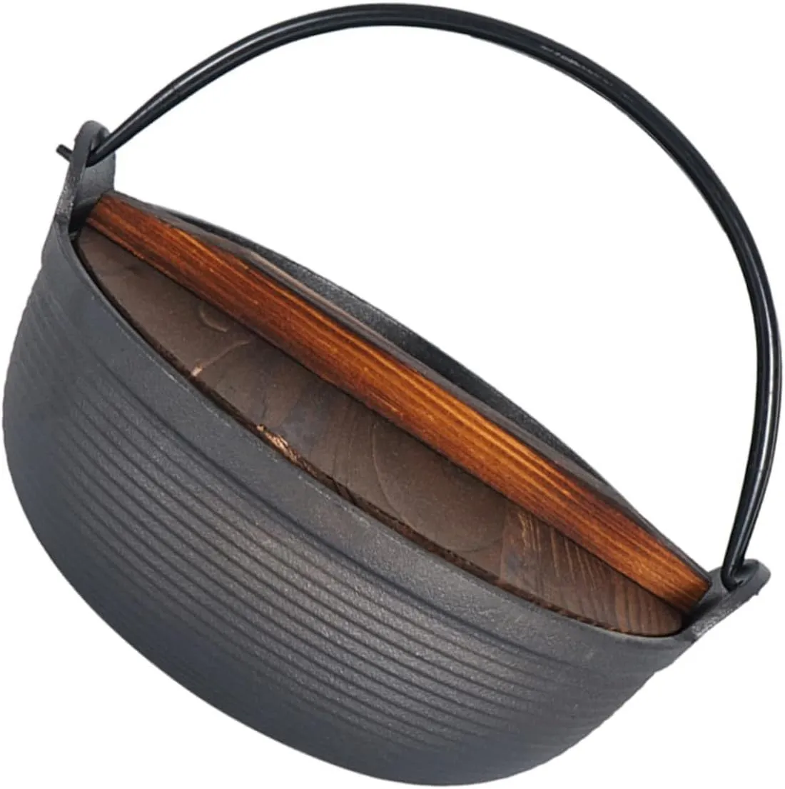 Happyyami Cast Iron Pan for Camping Picnic Outdoor Cooking Non-Stick Surface Easy to Clean