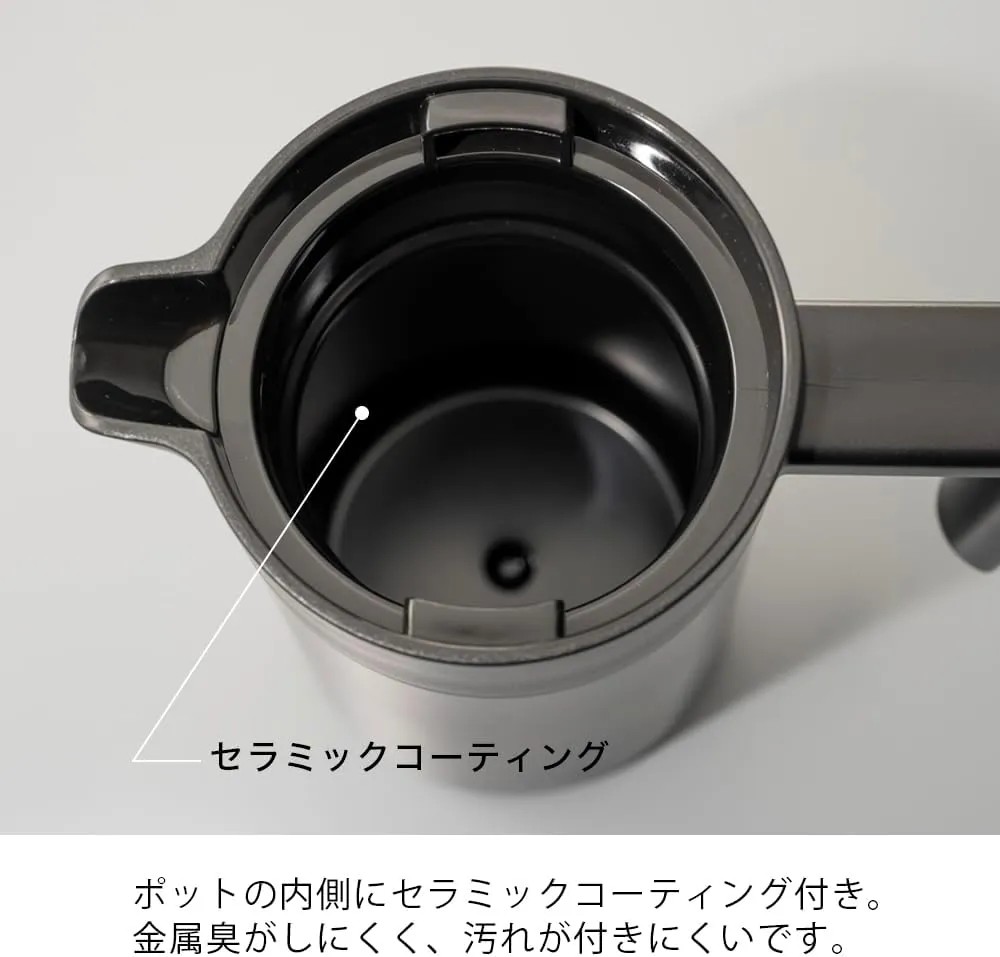 Hario Thermal Server with Ceramic Coating, 600ml Black