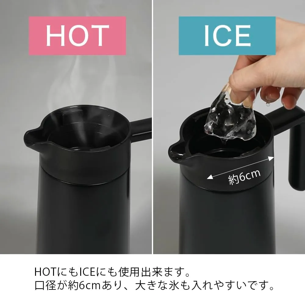 Hario Thermal Server with Ceramic Coating, 600ml Black