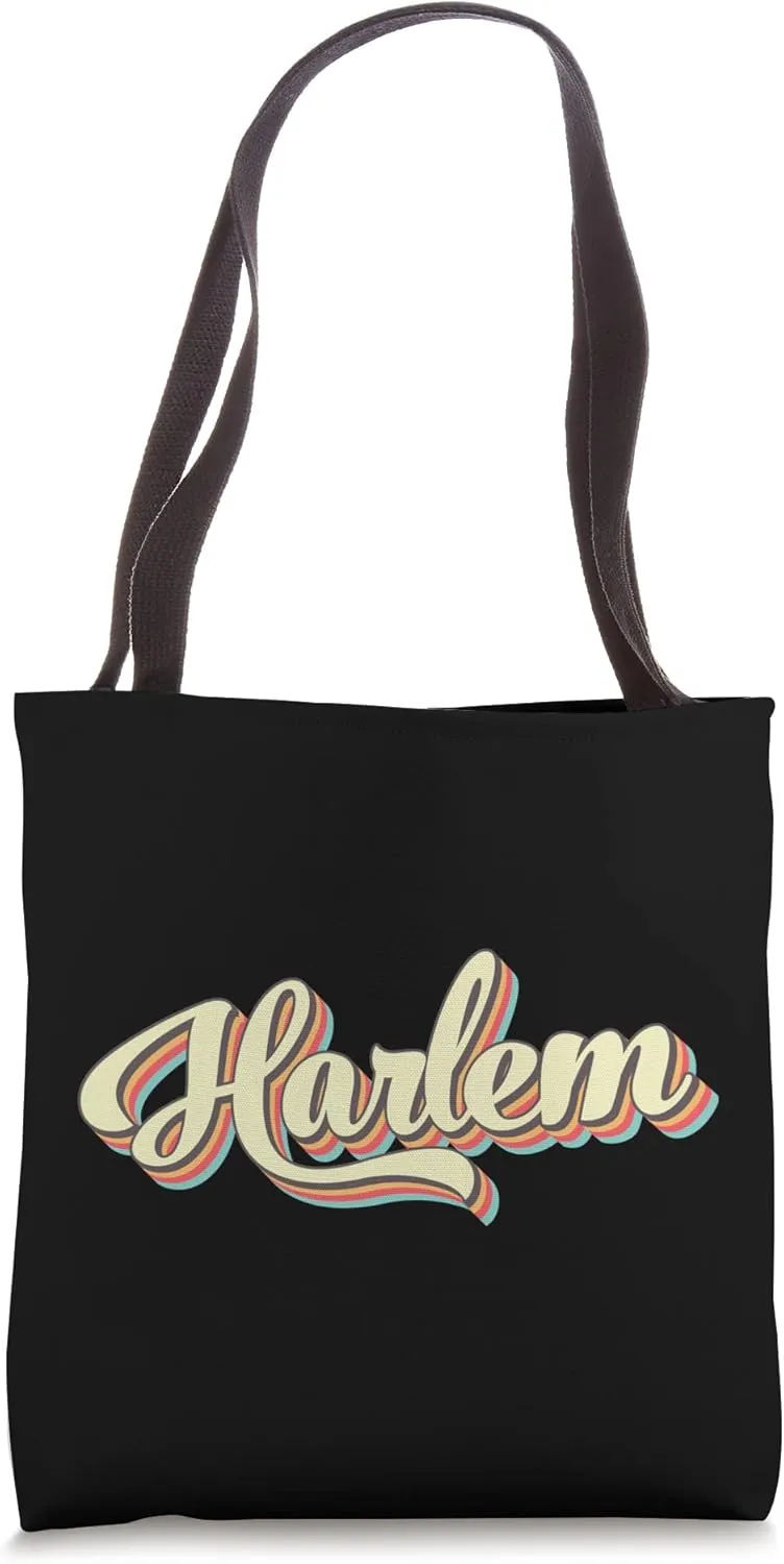 Harlem TShirt Retro Art Baseball Font Vintage Tote Bag