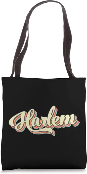 Harlem TShirt Retro Art Baseball Font Vintage Tote Bag