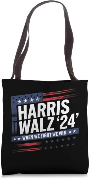 Harris-Walz Leading America with Strength Unity Tote Bag