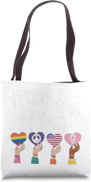 Harris-Walz Peace Unity Equality for America Tote Bag