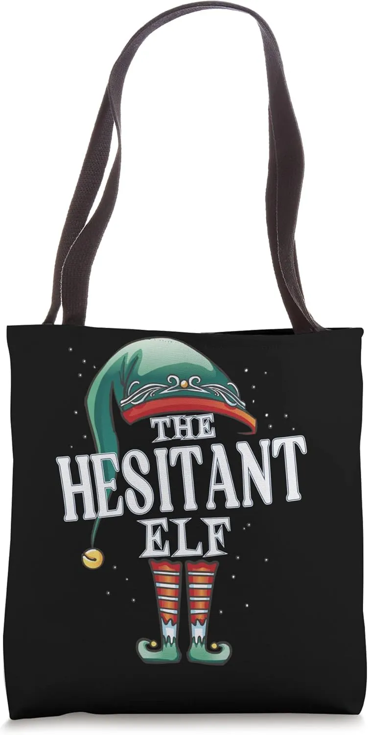 Hesitant Elf Christmas Group Xmas Pajama Party Tote Bag