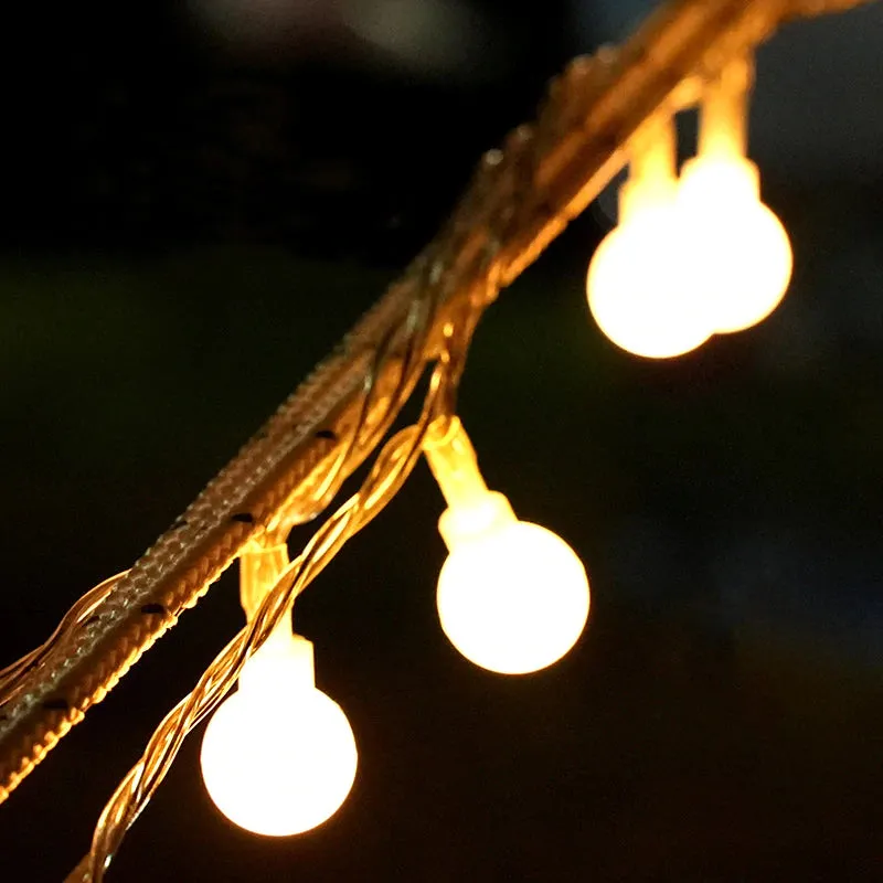 Hewolf LED Outdoor Bulb String Light 6m/10m & Battery/USB