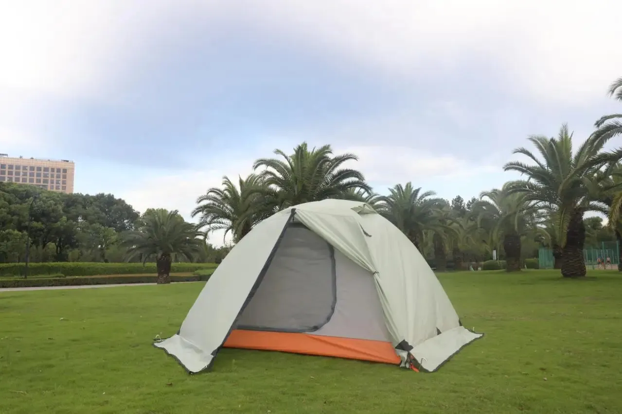 Hewolf Super Strong Double Layer Aluminum Pole 2 Person Waterproof Ultralight Tent With Snow Skirt/4Season Better Use In Winter