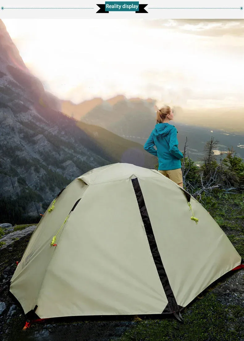 Hewolf Super Strong Double Layer Aluminum Pole 2 Person Waterproof Ultralight Tent With Snow Skirt/4Season Better Use In Winter