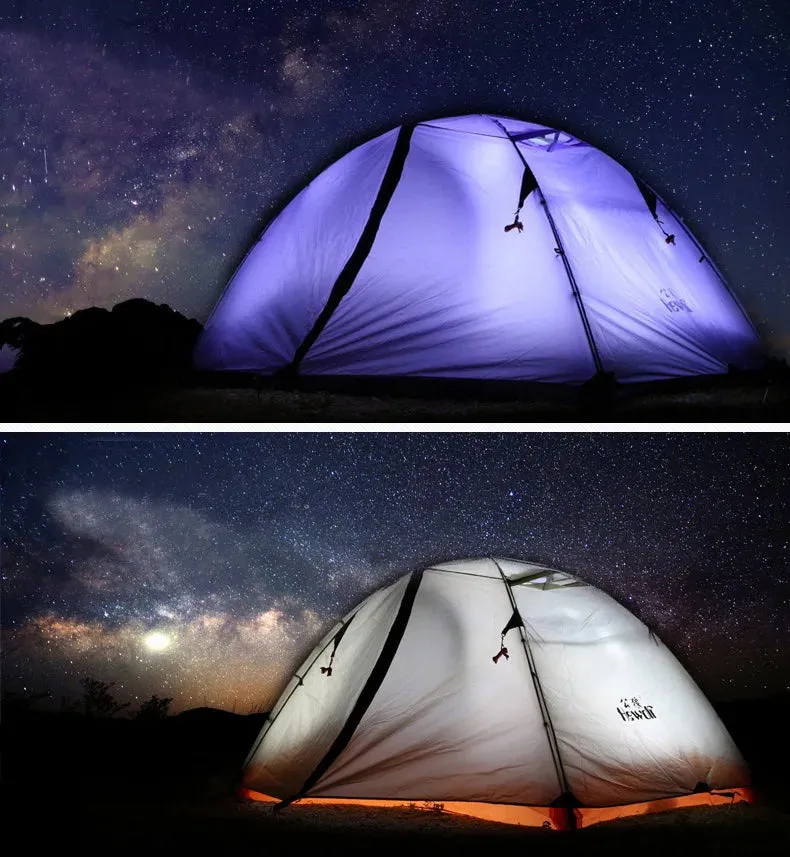 Hewolf Super Strong Double Layer Aluminum Pole 2 Person Waterproof Ultralight Tent With Snow Skirt/4Season Better Use In Winter