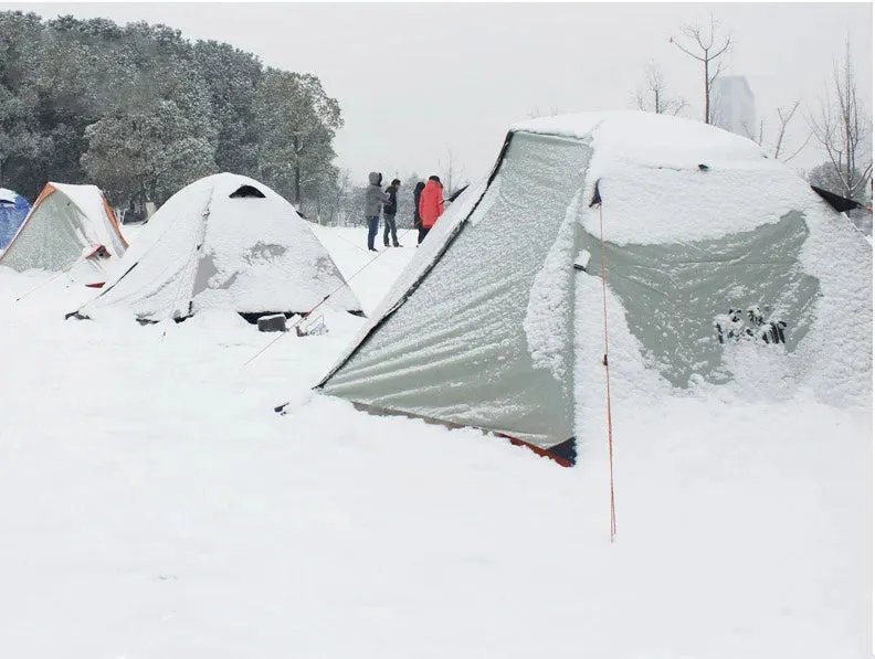 Hewolf Super Strong Double Layer Aluminum Pole 2 Person Waterproof Ultralight Tent With Snow Skirt/4Season Better Use In Winter