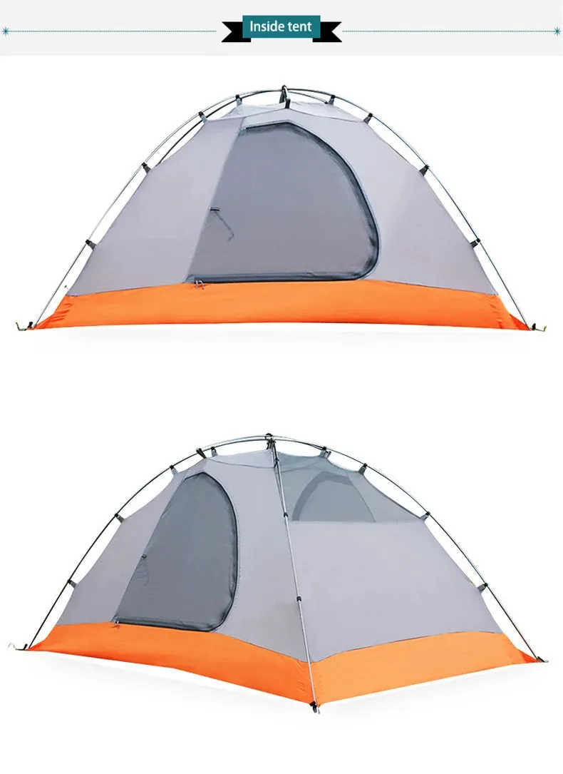 Hewolf Super Strong Double Layer Aluminum Pole 2 Person Waterproof Ultralight Tent With Snow Skirt/4Season Better Use In Winter