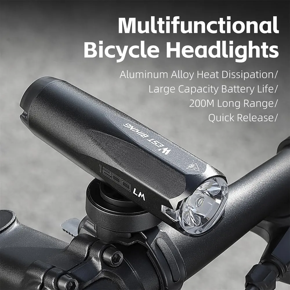 High Brightness Aluminum Alloy Light High Lumen USB able Bike Light Light Sensing Road Bike Light Multi-Modes Cycle ty Lamp