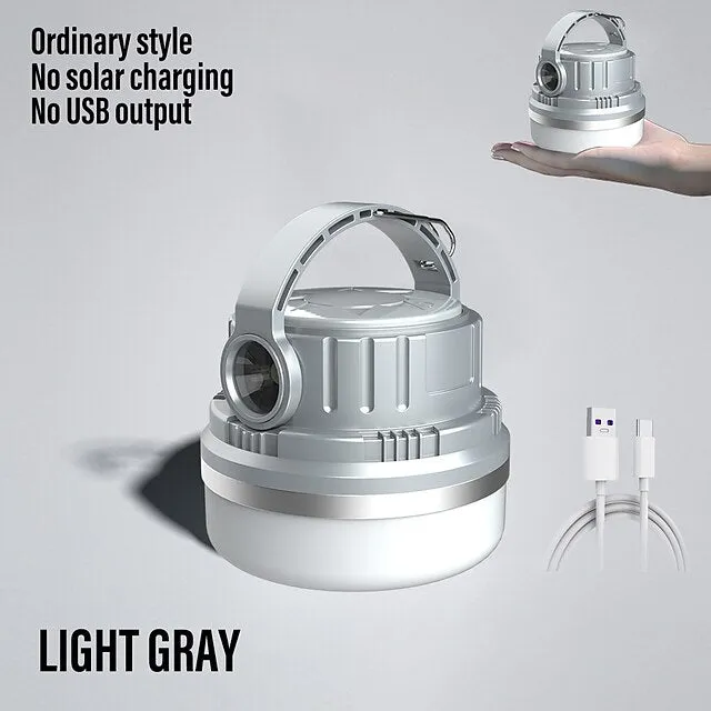High Power Solar LED Camping Light USB Rechargeable Bulb For Outdoor Tent Lamp with Hook Portable Lantern Emergency Lights