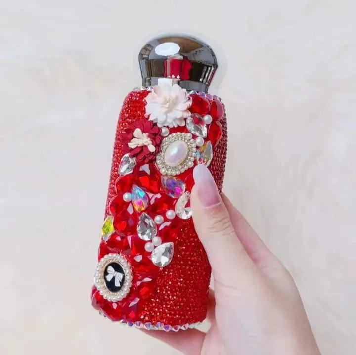 High-quality stainless steel diamond-set thermal portable water bottle