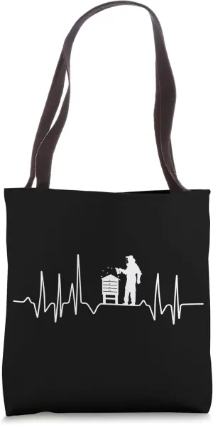 Honey Heart Pulse, EGK and Heartbeat with Bee Keeper Tote Bag