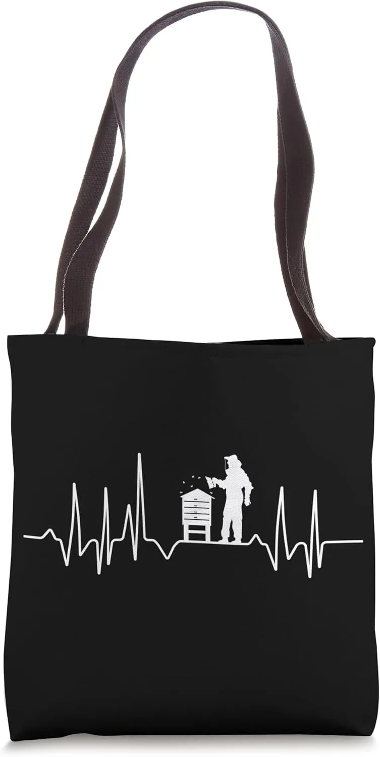 Honey Heart Pulse, EGK and Heartbeat with Bee Keeper Tote Bag