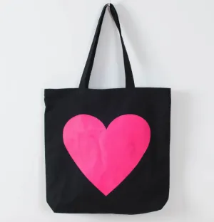 Hot Pink Heart Tote Bag