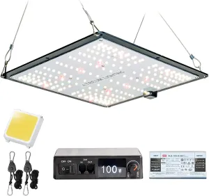 HYDRA-1000 100W LED Grow Light Full Spectrum - Samsung LM301B LED Diodes, Daisy Chain Dimmable Grow Lamp for Indoor Plants Veg Flower Hydroponic Greenhouse 2x2ft Coverage