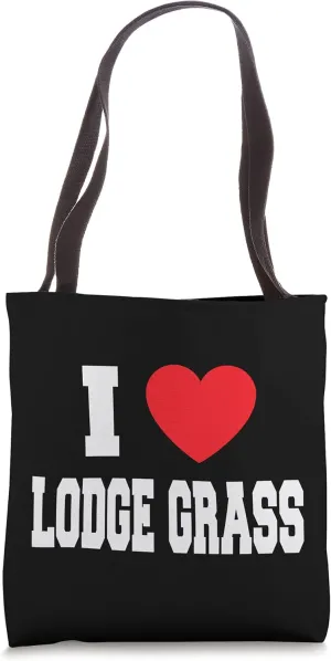 I Love Lodge Grass Tote Bag