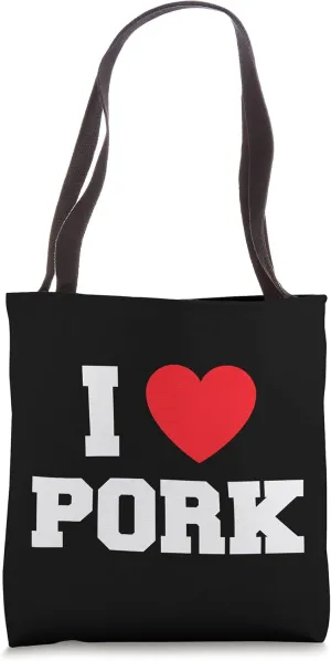I Love Pork Tote Bag