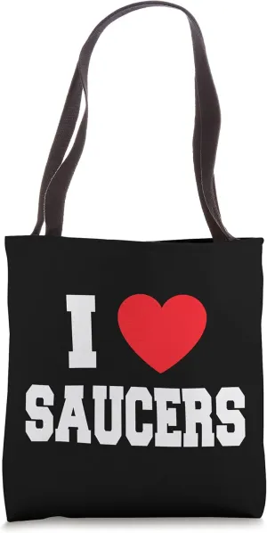 I Love Saucers Tote Bag