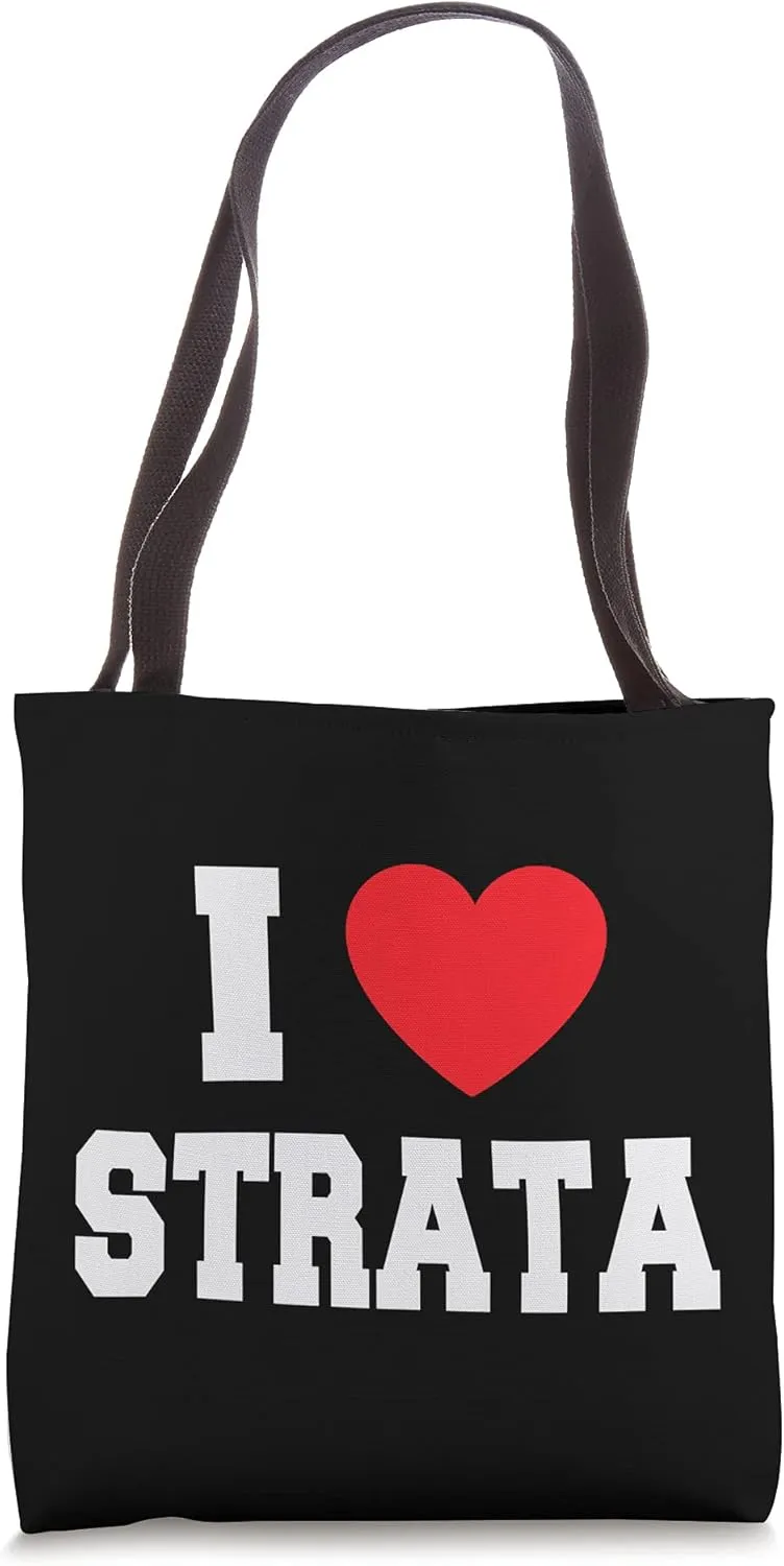 I Love Strata Tote Bag