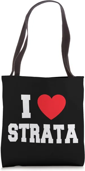 I Love Strata Tote Bag