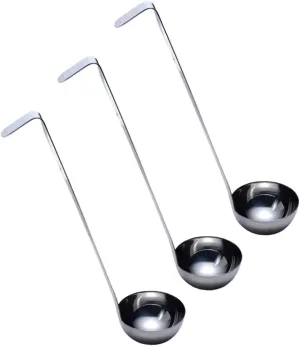 IMIKEYA Multipurpose Soup Ladles Stainless Steel Soup Ladles Long Handles for Serving and Scooping