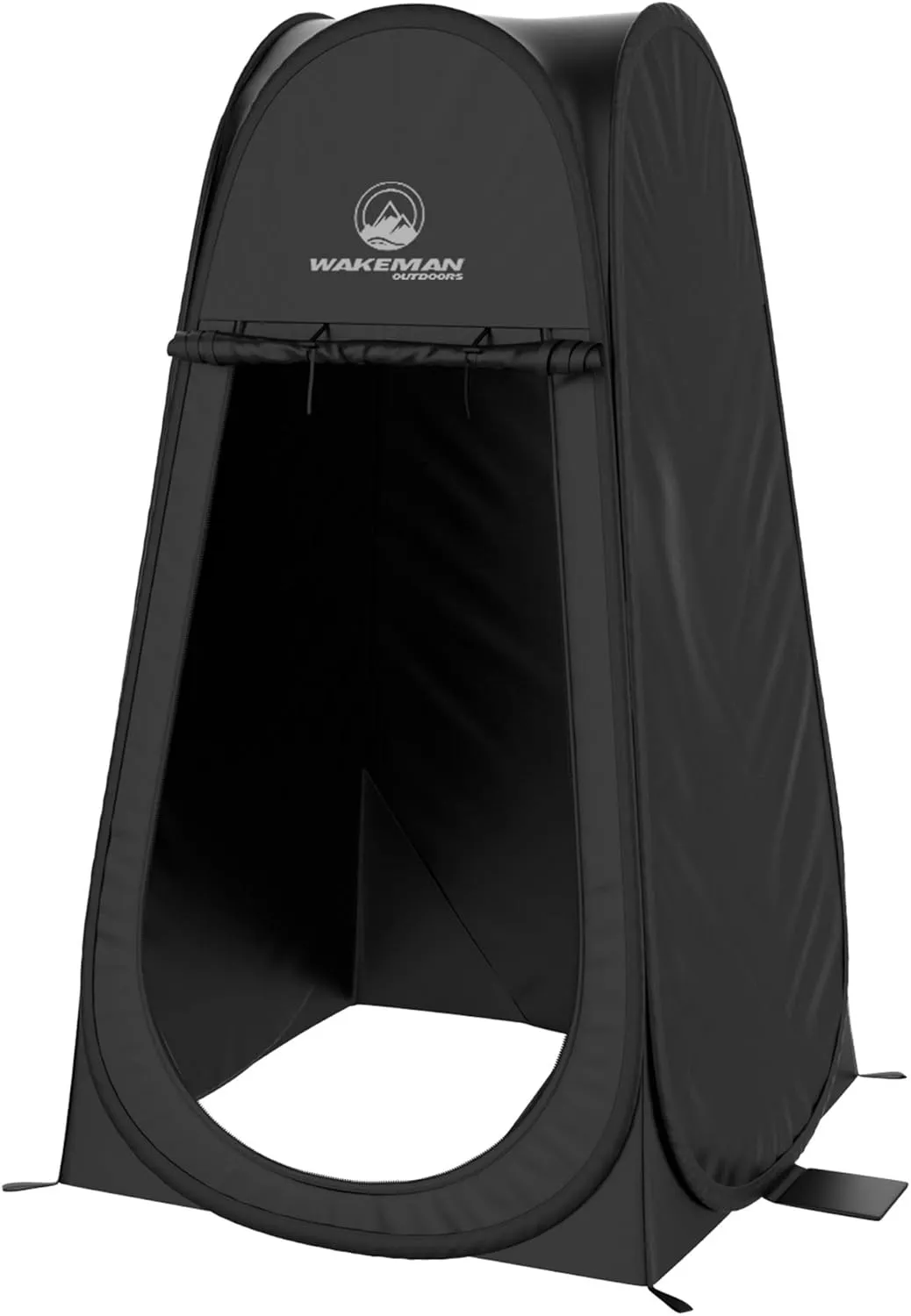 Impact 4'x4' Pop up Changing Dressing Room, Black and White   Pop Up Pod - Privacy Shower Tent, Dressing Room, or Portable Toilet Stall with Carry Bag for Camping, Beach, or Tailgate by Wakeman Outdoors (Black)