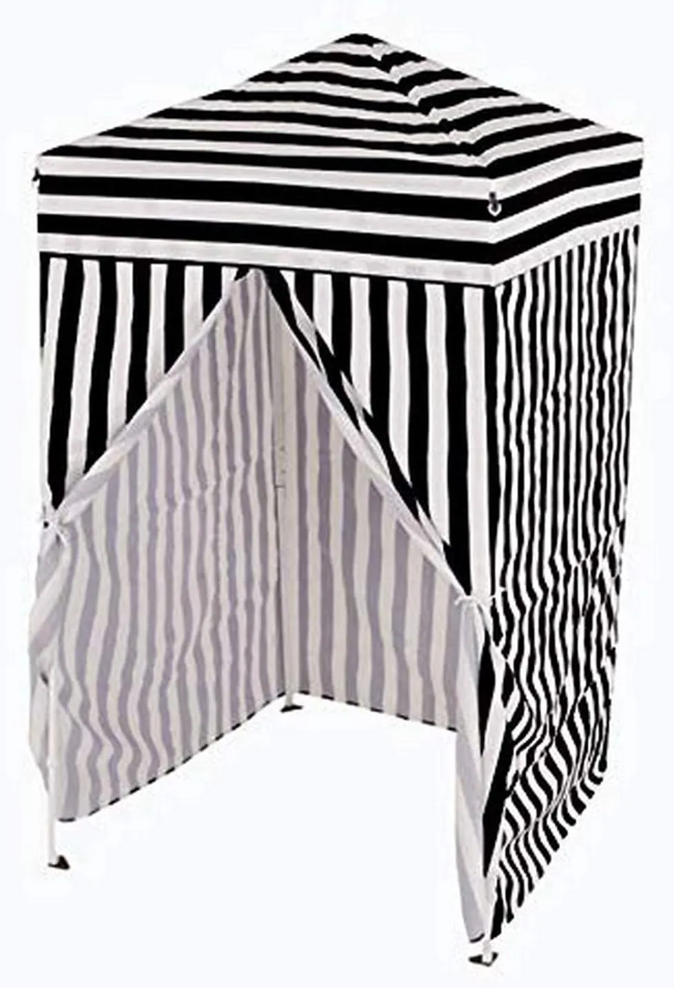 Impact 4'x4' Pop up Changing Dressing Room, Black and White   Pop Up Pod - Privacy Shower Tent, Dressing Room, or Portable Toilet Stall with Carry Bag for Camping, Beach, or Tailgate by Wakeman Outdoors (Black)