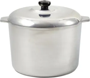 IMUSA USA Heavy Duty Cajun Aluminum Stock Pot 14 Quart, Silver