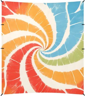 Indianred Tie-dye Background Vibrant Colors and Swirling Patterns Tie-dye Pattern Foldable Beach Cabana UPF50  Protection Waterproof Shade Sun Shelter with Carrying Bag for Camping, Fishing,