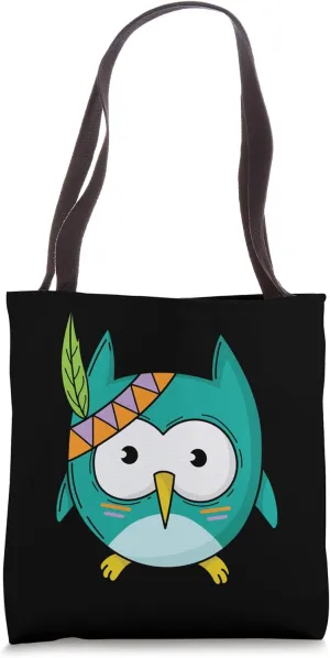 Indigenous Bird with Headdress and Feather Tote Bag