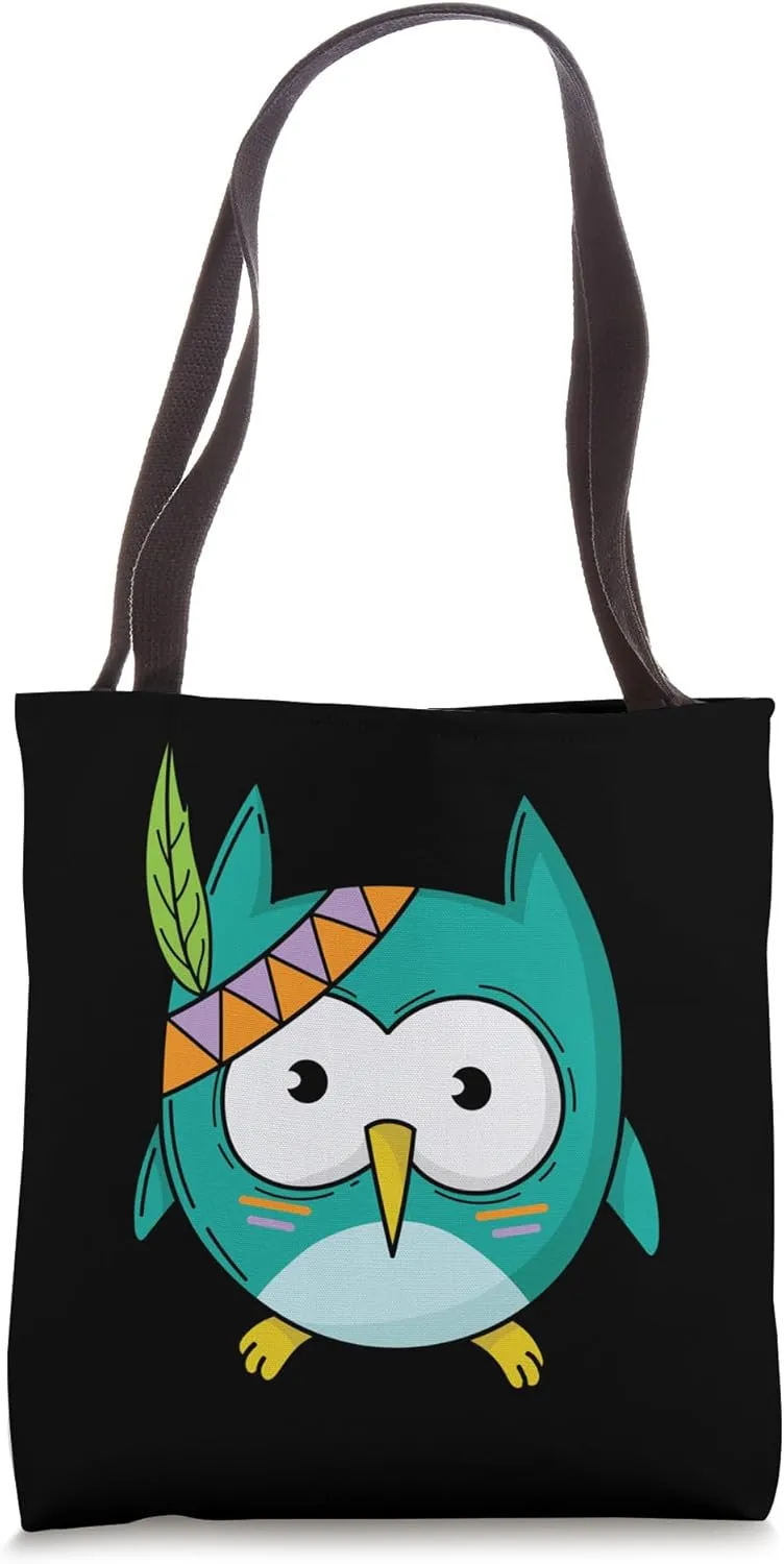 Indigenous Bird with Headdress and Feather Tote Bag