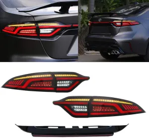 inginuity time LED Tail Lights & Tailgate Light For Toyota Corolla 2020 2021 2022 2023 4PCS Start Up Animation DRL Sequential Indicator Rear Lamp Assembly (Blackout)