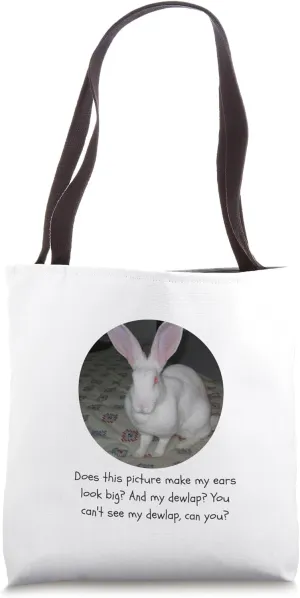 Insecure Bunny Asks About Her Dewlap Tote Bag