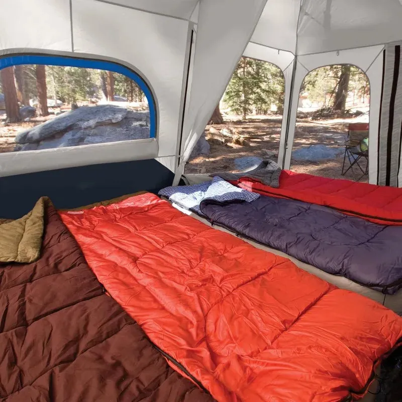 Instant Cabin Camping Tent with Preattached Poles, Air Vent with 1-Minute Setup, 4/6/8/10 Person