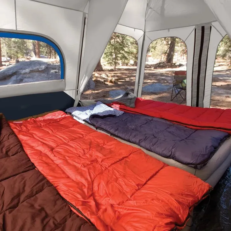 Instant Cabin Camping Tent with Preattached Poles, Air Vent with 1-Minute Setup, 4/6/8/10 Person