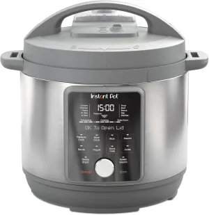 Instant Pot Duo Plus, 6-Quart Whisper Quiet 9-in-1 Electric Pressure Cooker, Slow Rice Steamer, Sauté, Yogurt Maker, Warmer & Sterilizer, Free App with 800  Recipes, Stainless Steel