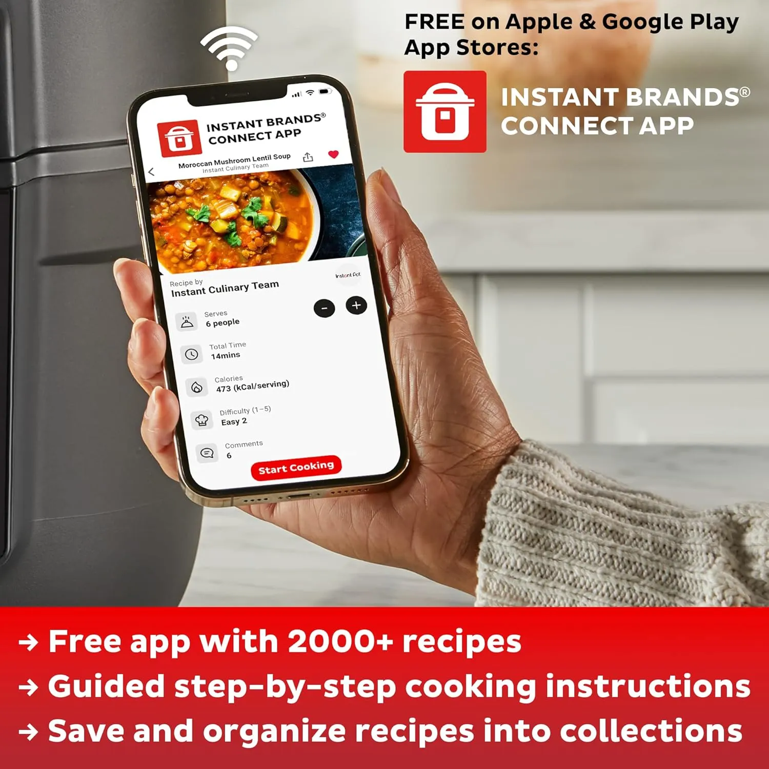 Instant Pot Duo Plus, 6-Quart Whisper Quiet 9-in-1 Electric Pressure Cooker, Slow Rice Steamer, Sauté, Yogurt Maker, Warmer & Sterilizer, Free App with 800  Recipes, Stainless Steel